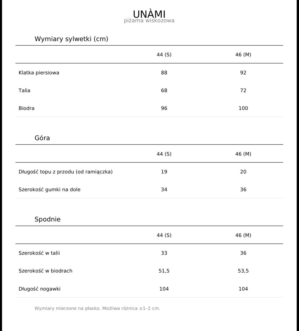 UNÀMI | Wiskozowa piżama z topem i spodniami palazzo