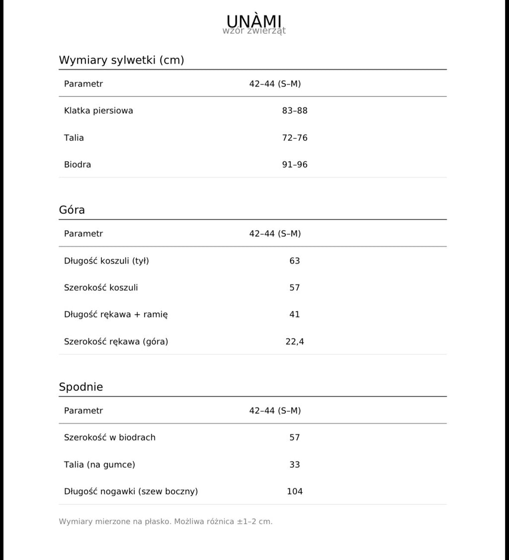 UNÀMI | Jedwabny komplet z nadrukiem zwierzęcym